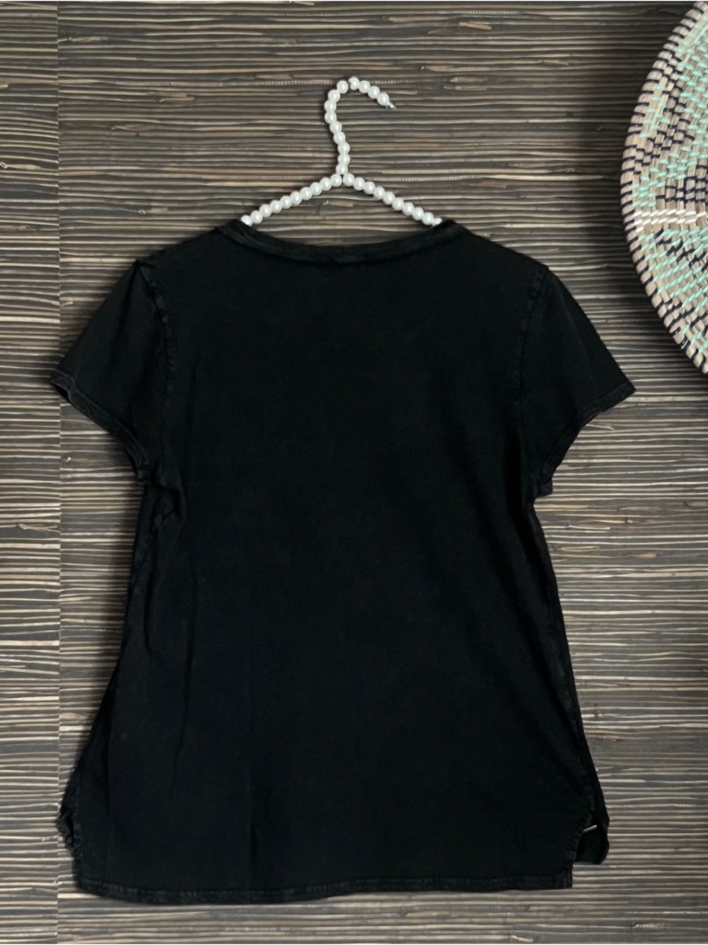 LUCKY BRAND T-Shirt Womens Small Black Distressed Nashville Guitar Roses Graphic - Picture 3 of 15